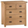 Compton Oak 2 Over 3 Drawer Chest