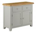 Toronto Oak and Grey Painted 2 door 2 Drawer Small Sideboard