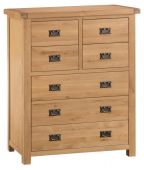 Compton Oak 4 Over 3 Drawer Chest