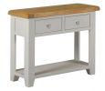 Toronto Oak and Grey Painted 2 Drawer Console Table